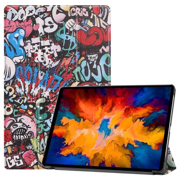 Tri-fold Fodral till Lenovo Tab P11 Pro TB-J706F - Graffiti multifärg