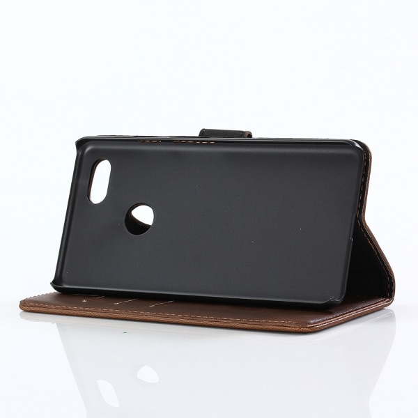 Retro Wallet Cellphone Cover for Google Pixel 3 XL - Coffee Black