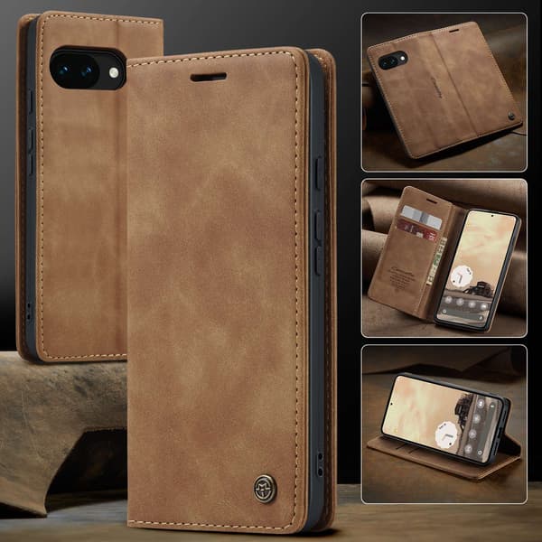 CASEME For Google Pixel 10A Etui med Stativ Brown
