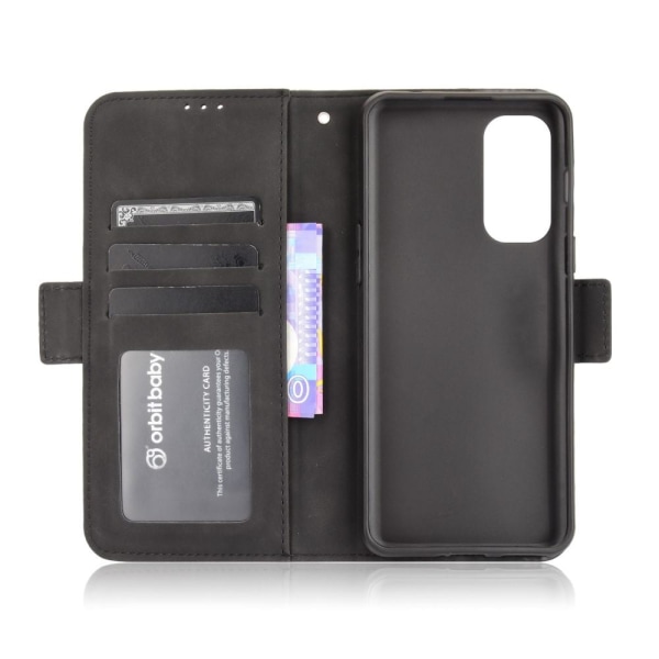 Wallet Stand Flip -puhelinkotelo OnePlus Nord 2 5G: lle - musta Black
