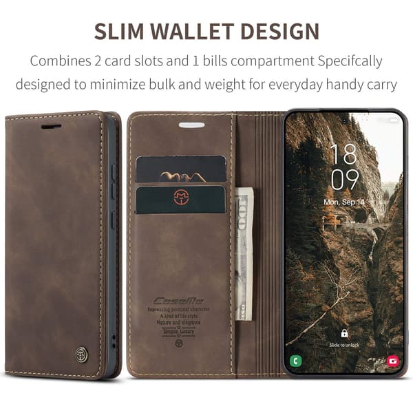 CASEME Plånboksfodral Samsung Galaxy S26+ - Coffee Mörkbrun