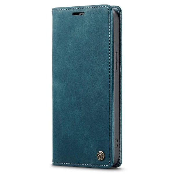 CASEME Retro lompakkokotelo iPhone 13 Prolle - Sininen Blue