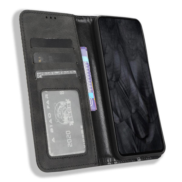 Wallet Stand Flip-telefonetui til Google Pixel 8 - Sort Black