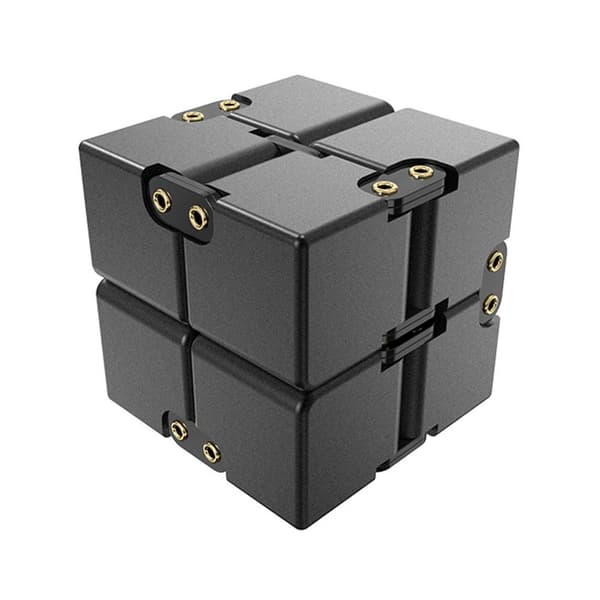 Fidget Toy Infinite Cube Stressaflastende Flip - blok - Sort Black