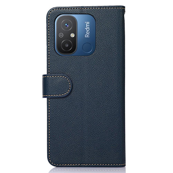 KHAZNEH Plånboksfodral till Xiaomi Redmi 12C - Blå/Brun Blå
