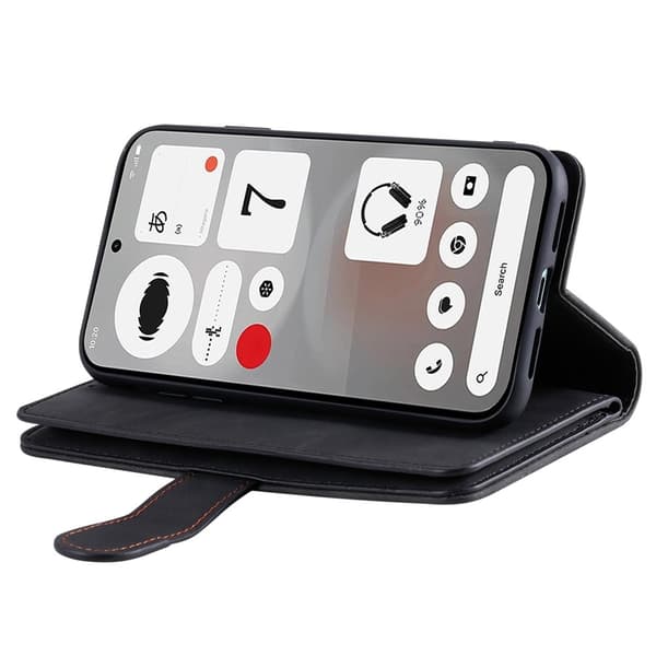Mobilfodral med kortfack och handledsrem till Nothing Phone (4b) Svart