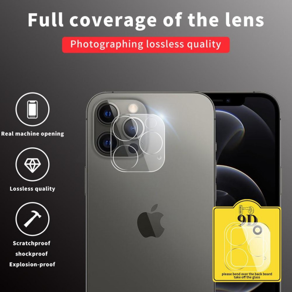 Karkaistu lasikameran linssi iPhone 12 Pro Maxille Transparent