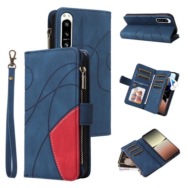 KT Multi - function Series - 5 For Sony Xperia 5 IV Phone Case - Blue Blue
