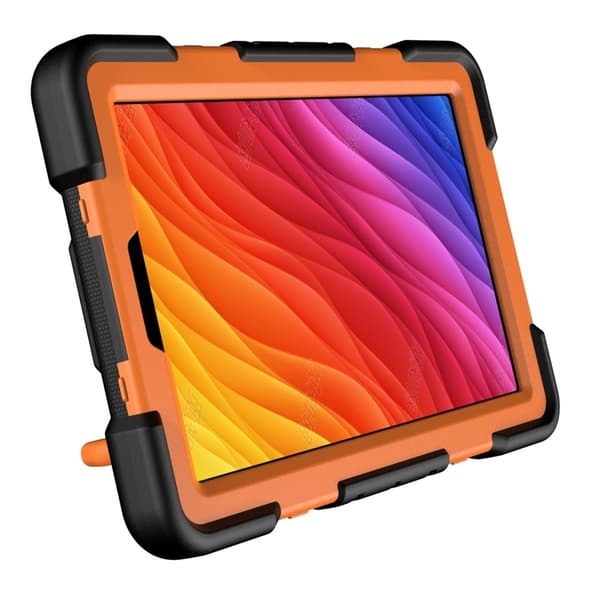 Till Samsung Galaxy Tab A11+ Heavy Duty Armor skal Black + Orange multifärg