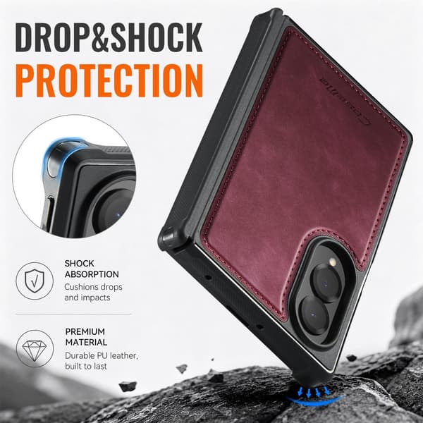CASEME Magnetisk telefondeksel til Samsung Galaxy Z Fold8 Red