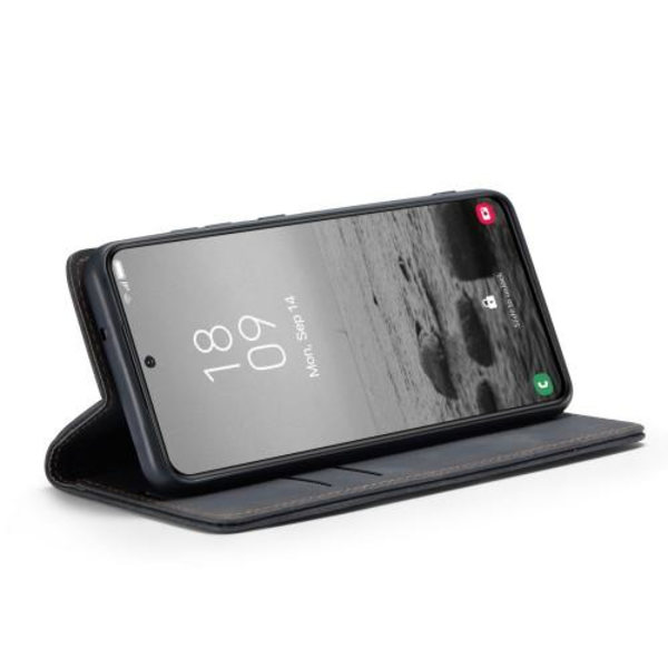 CASEME Retro Lompakkokotelo Samsung Galaxy S23+ - Musta Black