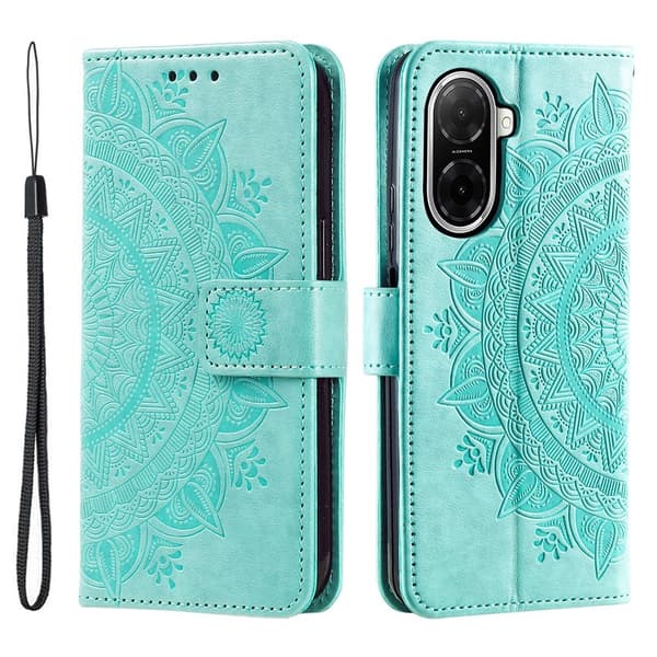 För Xiaomi Redmi A5 4G / Poco C71 4G Stativfodral Totem  Plånboksfodral Grön