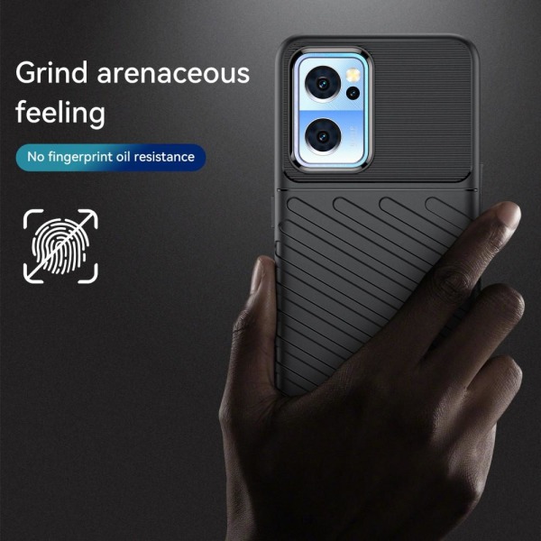 For OnePlus Nord CE 2 5G Thunder Series Tykk TPU-deksel Black