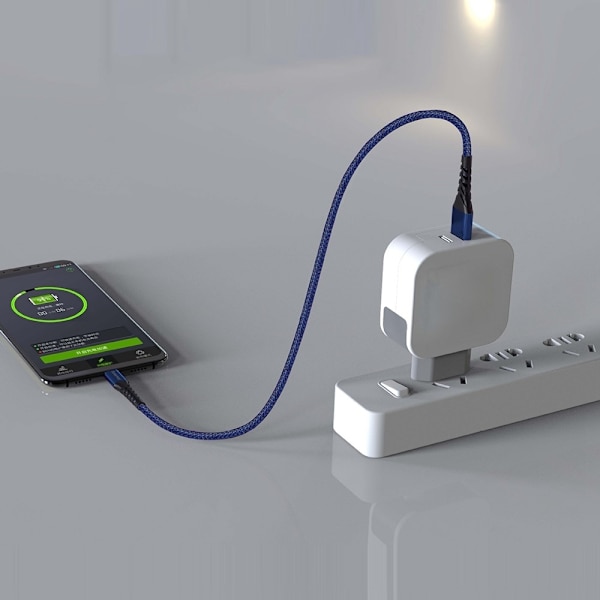 FONEMAX MFi-certificeret 2m USB til Lightning-datakabel 3A hurtigopladning Black