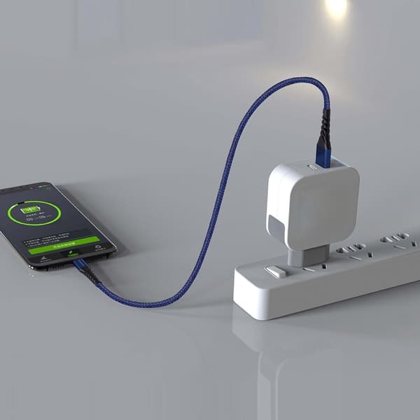 FONEMAX MFi-sertifisert 2m USB til Lightning-datakabel 3A hurtiglading Black