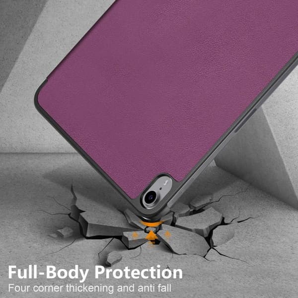Tri-fold Stativveske for iPad 10.9 (2022) Tablettdeksel - Lilla Purple