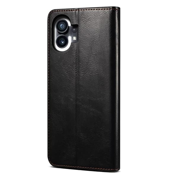 Nothing phone (1) 5G Wallet Stand Protective Phone Cover - Black Black