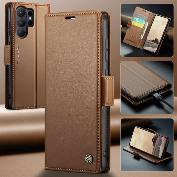 CASEME Plånboksfodral Samsung Galaxy S26 Ultra - Blå brun