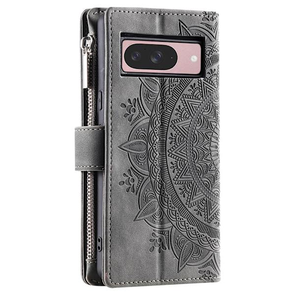 Til Google Pixel 10 Pro / 10 / 9 Pro / 9 tegnebogscover Cover Shell Mandala Blomstermønster Grey
