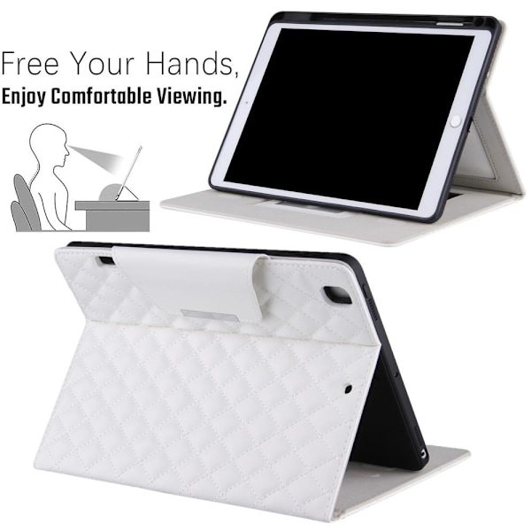 Til iPad 10.2 (2021)/(2020)/(2019) Sammenleggbart deksel - Hvit White