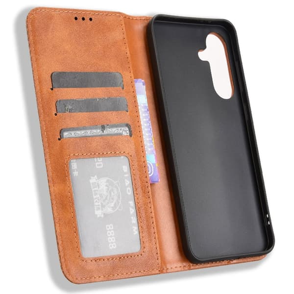 Til Samsung Galaxy A56 5G Lommebok-deksel - Brun Brown