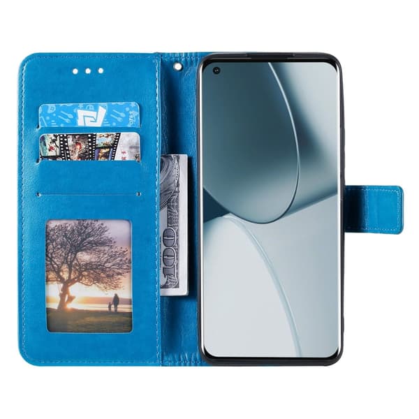 Lommebokdeksel med Stativ og Håndleddsstropp til Sony Xperia 1 VIII Blue