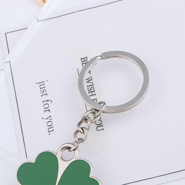 Kløver nøglering zinklegering nøglering hængende ornament nøglering Green