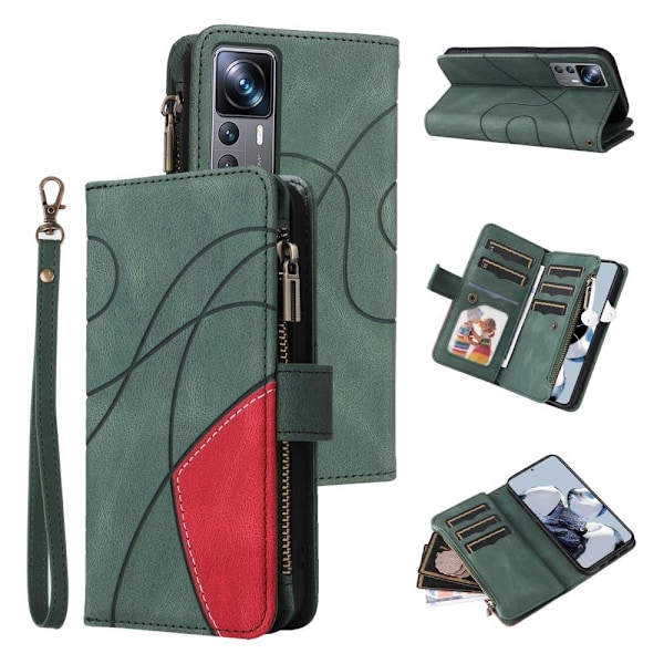 KT Multi-function Series-5 For Xiaomi 12T / 12T Pro Phone Case - Green Green