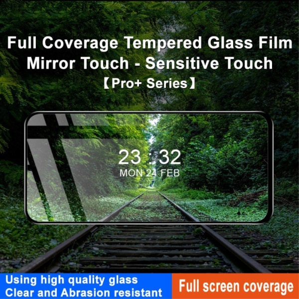 Google Pixel 8a IMAK Pro+ Full Coverage Herdet Glass Svart Transparent