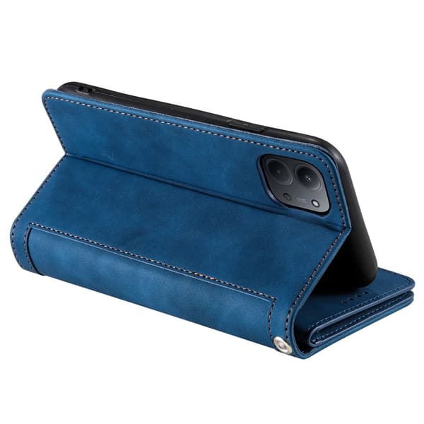 Til Xiaomi Redmi 15C Etui med Lynlåslomme og 9 Kortlommer – Blå Blue