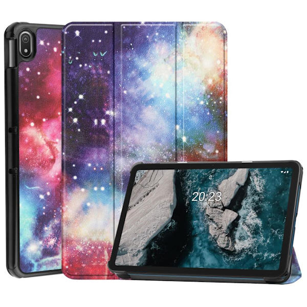 Tabletstativ Slim Fit Cover til Nokia T20 - Nebula Multicolor