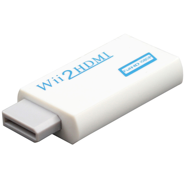 Wii til HDMI-adapter, HDMI-adapter kompatibel med Nintendo Wii White