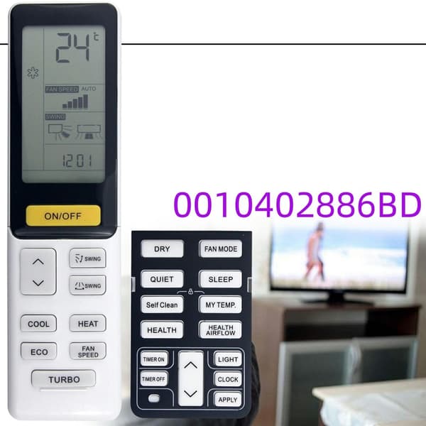 Fjärrkontroll Ersättning för 0010402886BD för Haier Air Conditioner Vit