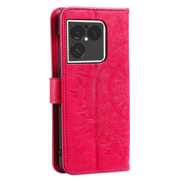 Lommebokdeksel med Stativ og Håndleddsstropp til Sony Xperia 1 VIII Red