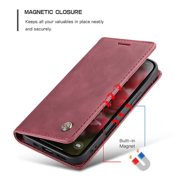 CASEME Retro tegnebog taske til iPhone 17 Red