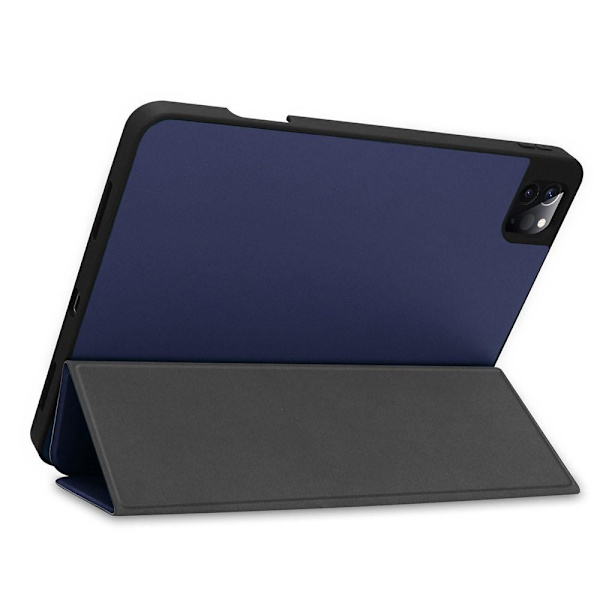 For iPad Pro 11 2021 Tri-fold Stand Tablet Case Cover - DarkBlue Dark blue