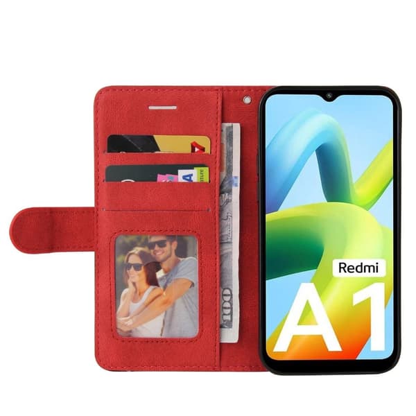 KT Lommebok - deksel til Xiaomi Redmi A1 - Rød Red