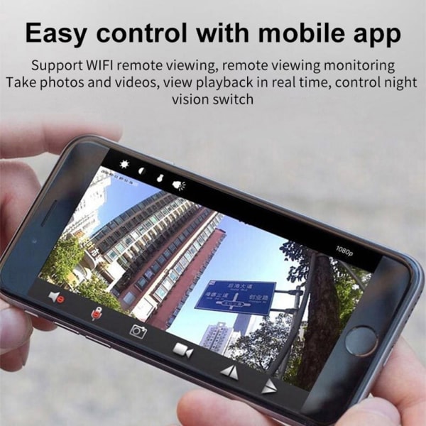 Mini Spy Camera Langaton Wifi IP-kotivalvontakamera Black