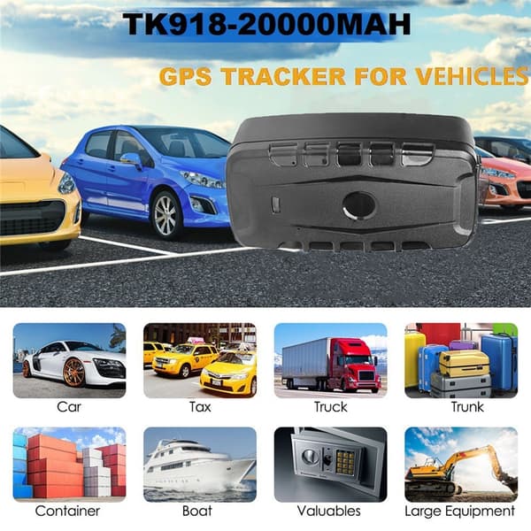 TKSTAR GPS-tracker, magnetisk, sporing i realtid, flådestyring, alarmfunktioner Black
