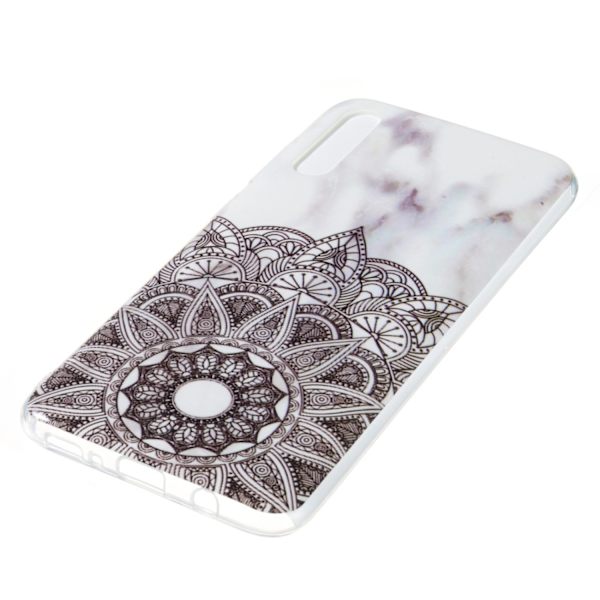 Marble Pattern IMD TPU Soft Back Suojakuori - Samsung Galaxy A70 - Style B Black