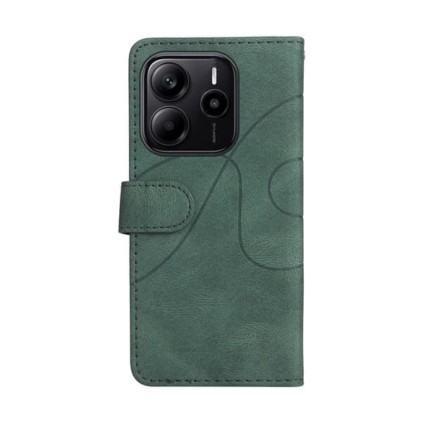 Til Xiaomi Redmi Note 14 4G KT-serie-1 dobbeltfarve tegnebog Green