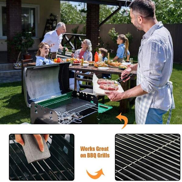 Grill Skursten BBQ Tegelrengöring Rengöringsblock Pimpsten grå