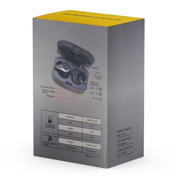 Docka för Jabra Elite 65t Earbuds Laddningsfack Laddningskabel Svart