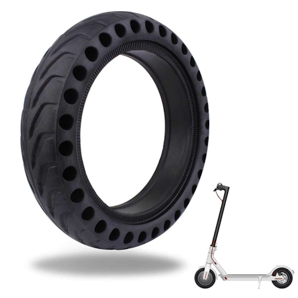 Ingen inflation Honeycomb dæk til Xiaomi Mijia M365 elektrisk scooter 2stk Black