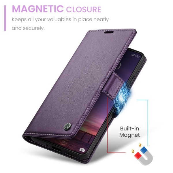 CASEME Retro Lompakkokotelo Xiaomi 14 Purple