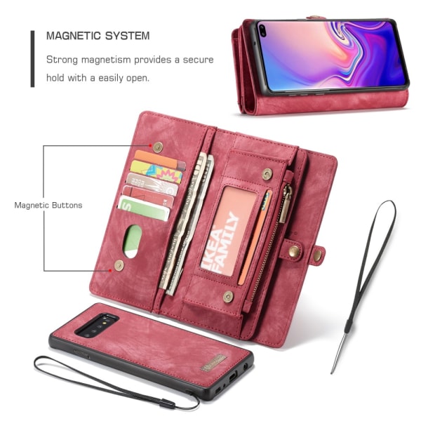 Samsung Galaxy S10 CASEME Detachable 2-in-1 case - Red Red