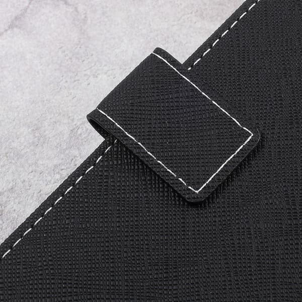 Asus Zenfone Live - Cross Texture Lommebok - deksel - Svart Black