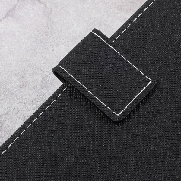 Cross Texture Wallet Case for Asus Zenfone Live ZB501KL Black