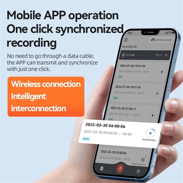 Oversetter AI Stemmeopptaker ChatGPT 128 GB Smart Transkripsjon Oversettelse Black