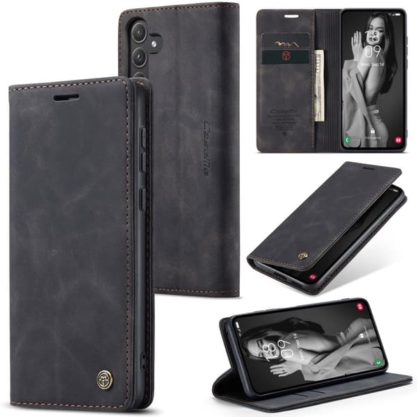 CASEME Retro Pung Taske til Samsung Galaxy A55 - Sort Black